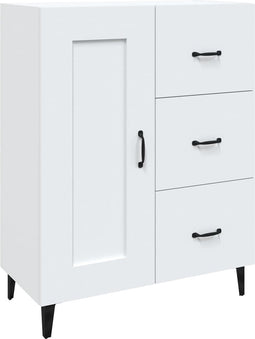 vidaXL - Dressoir - 69,5x34x90 - cm - bewerkt - hout - wit