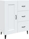 vidaXL - Dressoir - 69,5x34x90 - cm - bewerkt - hout - wit