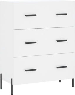 vidaXL - Dressoir - 69,5x34x90 - cm - bewerkt - hout - wit