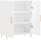 vidaXL - Dressoir - 69,5x34x90 - cm - bewerkt - hout - wit