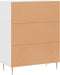 vidaXL - Dressoir - 69,5x34x90 - cm - bewerkt - hout - wit