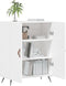vidaXL - Dressoir - 69,5x34x90 - cm - bewerkt - hout - wit