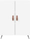 vidaXL - Dressoir - 69,5x34x90 - cm - bewerkt - hout - wit