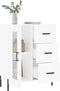 vidaXL - Dressoir - 69,5x34x90 - cm - bewerkt - hout - wit