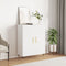 vidaXL - Dressoir - 69,5x34x90 - cm - bewerkt - hout - wit