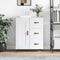 vidaXL - Dressoir - 69,5x34x90 - cm - bewerkt - hout - wit