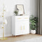 vidaXL - Dressoir - 69,5x34x90 - cm - bewerkt - hout - wit