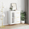 vidaXL - Dressoir - 69,5x34x90 - cm - bewerkt - hout - wit