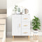 vidaXL - Dressoir - 69,5x34x90 - cm - bewerkt - hout - wit