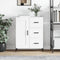vidaXL - Dressoir - 69,5x34x90 - cm - bewerkt - hout - wit