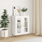 vidaXL - Dressoir - 69,5x34x90 - cm - bewerkt - hout - wit