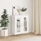 vidaXL - Dressoir - 69,5x34x90 - cm - bewerkt - hout - wit