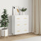 vidaXL - Dressoir - 69,5x34x90 - cm - bewerkt - hout - wit