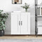 vidaXL - Dressoir - 69,5x34x90 - cm - bewerkt - hout - wit