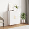 vidaXL - Dressoir - 69,5x34x90 - cm - bewerkt - hout - wit