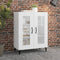 vidaXL - Dressoir - 69,5x34x90 - cm - bewerkt - hout - wit