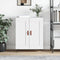 vidaXL - Dressoir - 69,5x34x90 - cm - bewerkt - hout - wit