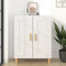 vidaXL - Dressoir - 69,5x34x90 - cm - bewerkt - hout - wit