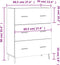 vidaXL - Dressoir - 69,5x34x90 - cm - bewerkt - hout - wit