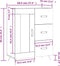 vidaXL - Dressoir - 69,5x34x90 - cm - bewerkt - hout - wit