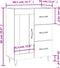 vidaXL - Dressoir - 69,5x34x90 - cm - bewerkt - hout - wit