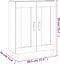 vidaXL - Dressoir - 69,5x34x90 - cm - bewerkt - hout - wit