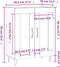vidaXL - Dressoir - 69,5x34x90 - cm - bewerkt - hout - wit