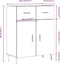 vidaXL - Dressoir - 69,5x34x90 - cm - bewerkt - hout - wit