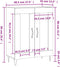 vidaXL - Dressoir - 69,5x34x90 - cm - bewerkt - hout - wit