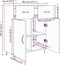 vidaXL - Dressoir - 69,5x34x90 - cm - bewerkt - hout - wit