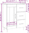 vidaXL - Dressoir - 69,5x34x90 - cm - bewerkt - hout - wit