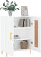vidaXL - Dressoir - 69,5x34x90 - cm - bewerkt - hout - wit