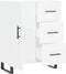vidaXL - Dressoir - 69,5x34x90 - cm - bewerkt - hout - wit
