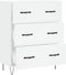vidaXL - Dressoir - 69,5x34x90 - cm - bewerkt - hout - wit