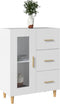 vidaXL - Dressoir - 69,5x34x90 - cm - bewerkt - hout - wit