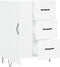 vidaXL - Dressoir - 69,5x34x90 - cm - bewerkt - hout - wit