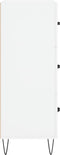 vidaXL - Dressoir - 69,5x34x90 - cm - bewerkt - hout - wit