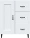 vidaXL - Dressoir - 69,5x34x90 - cm - bewerkt - hout - wit