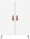 vidaXL - Dressoir - 69,5x34x90 - cm - bewerkt - hout - wit