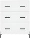 vidaXL - Dressoir - 69,5x34x90 - cm - bewerkt - hout - wit