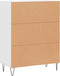 vidaXL - Dressoir - 69,5x34x90 - cm - bewerkt - hout - wit