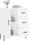 vidaXL - Dressoir - 69,5x34x90 - cm - bewerkt - hout - wit