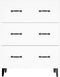 vidaXL - Dressoir - 69,5x34x90 - cm - bewerkt - hout - wit