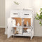 vidaXL - Dressoir - 69,5x34x90 - cm - bewerkt - hout - wit
