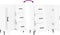 vidaXL - Dressoir - 69,5x34x90 - cm - bewerkt - hout - wit
