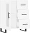 vidaXL - Dressoir - 69,5x34x90 - cm - bewerkt - hout - wit