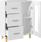 vidaXL - Dressoir - 69,5x34x90 - cm - bewerkt - hout - wit