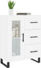 vidaXL - Dressoir - 69,5x34x90 - cm - bewerkt - hout - wit