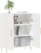 vidaXL - Dressoir - 69,5x34x90 - cm - bewerkt - hout - wit