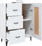 vidaXL - Dressoir - 69,5x34x90 - cm - bewerkt - hout - wit